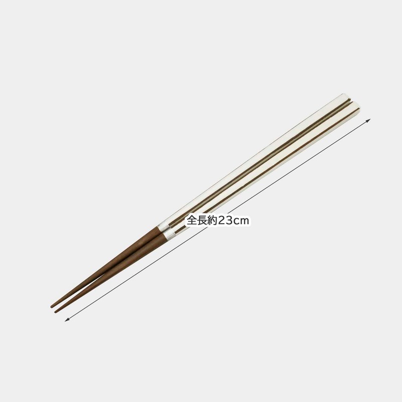 Ishida 11871 Dishwasher-Safe Chopsticks Made in Japan Carre White 9.1