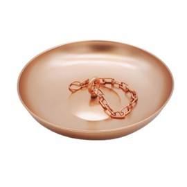 Rain Chain Copper Colored 11 inch Dia Iron Anchoring Basin with Rust-Resistant Plated Iron, Pretty Deco Fountain Dish Suitable for Outdoor Garden, Lawn & Patio Water Features, Birdbath Alternative