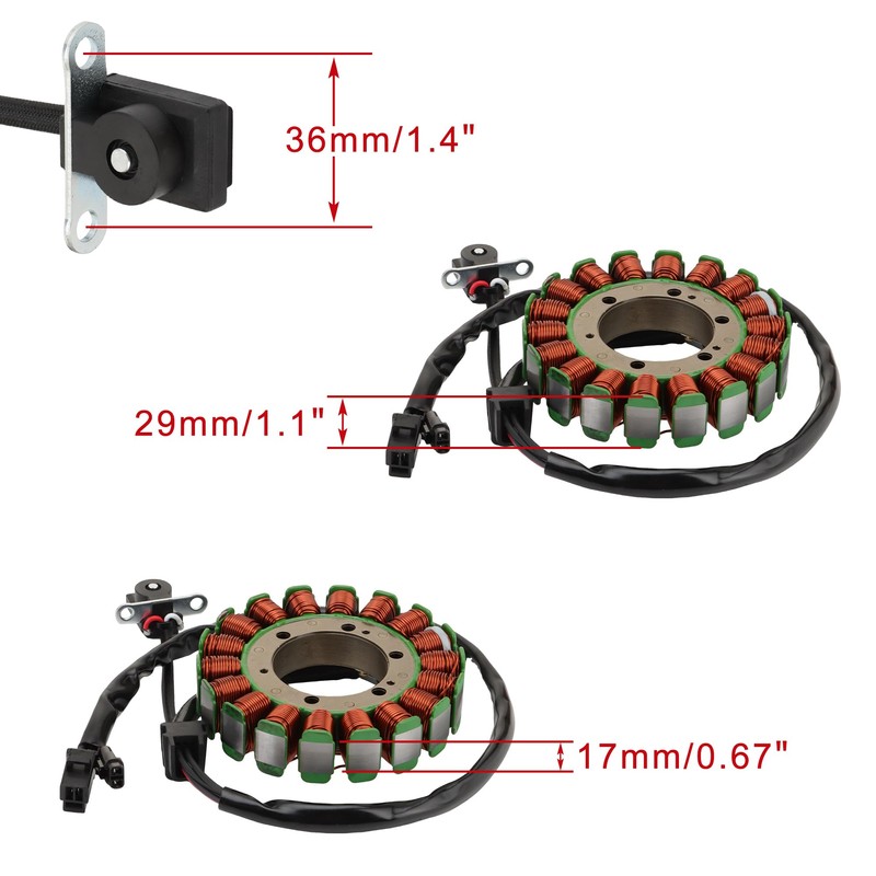 WOOSTAR 18 Coil 5 Wire Magneto Stator Replacement for Wildcat