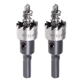 sourcingmap 2 Pcs 18mm HSS Drill Bit Hole Saw for Stainless Steel Metal Alloy Wood