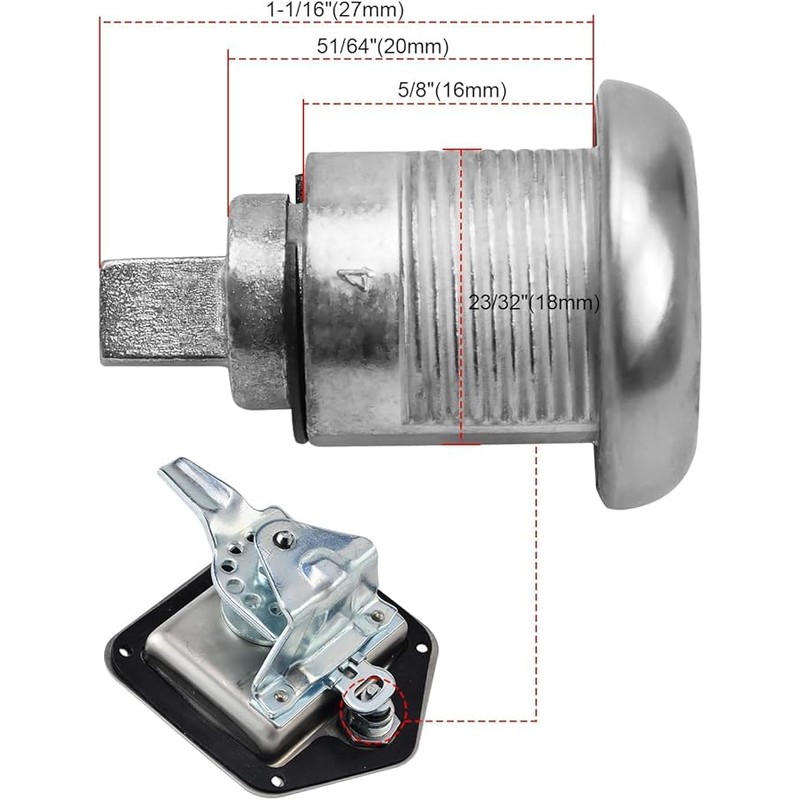 Tool Box Locks with Keys, 4Pack Keys Alike 5/8 Inch