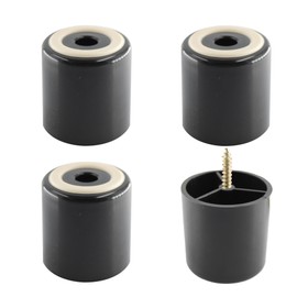 AUXBC 2 Inch Furniture Feet Riser Floor Protectors with Rubber Grip, 2" Wide x 2" Height Round Non-Slip Furniture Legs Sofa Legs Plastic Feet Table Lift, 4pcs