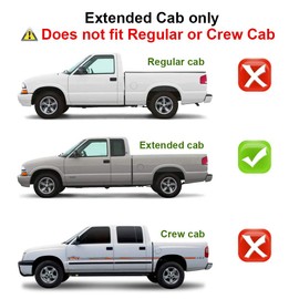 Urite2GO 3rd Third Brake Light Red Lens Extended Cab Only Compatible with 1994-2003 Chevy S10 GMC Sonoma High Mount Stop Lamp Assembly