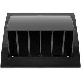 HVAC OV 4 Inch Black ABS Plastic Exhaust Dryer Vent Cover with Hood - Exhaust Cap Fit for Bathroom, Kitchen, Laundry and Garage Ventilation Systems, Indoor and Outdoor Air Vent Cover