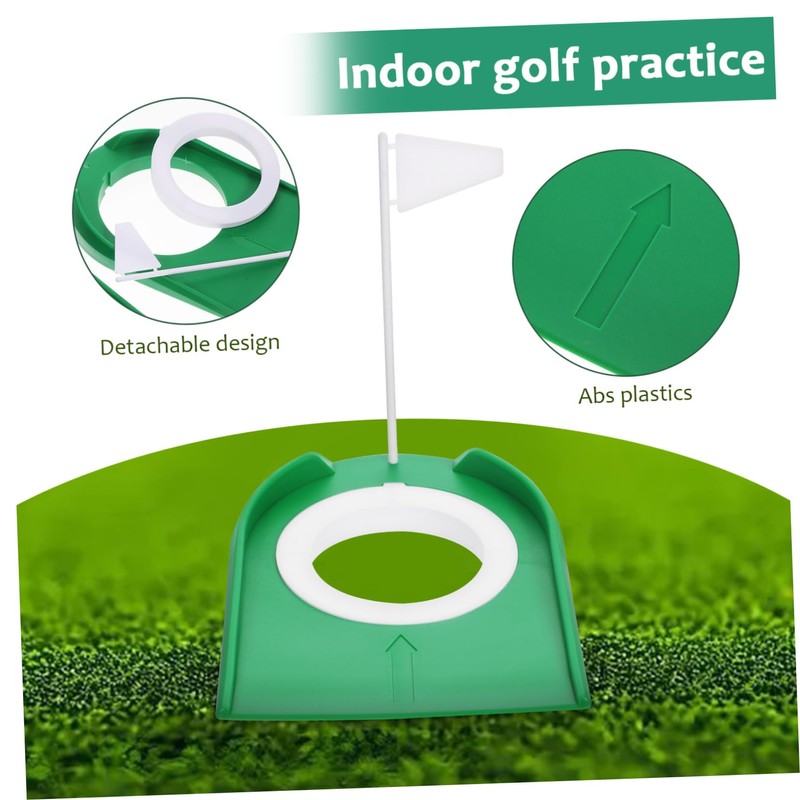 Mikinona 2pcs Golf Putting Cups with Flags Indoor Golf Practice