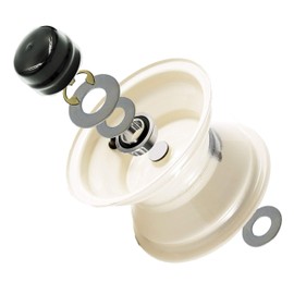 HD Switch (4 Pack) Front Wheel Bushing to Bearing Conversion Kit Replaces Snapper, Simplicity 1752171YP 1752171 - OEM Upgrade Please Check Size