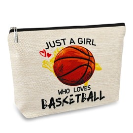 ancpeany Basketball Gifts for Girls, Gifts for Basketball Mom Team Coach Women Players, Basketball Stuff for Girls Makeup Bag, Basketball Decor, Basketball Accessories Christmas Cosmetic Travel Pouch