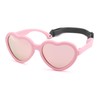 NULOOQ Kids Heart Sunglasses for Girls – Cute Polarized Flexible