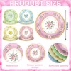 Fairooth 48 PCS Floral Paper Plates Disposable Tea Party Plates