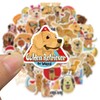 50Pcs Golden Retriever Stickers, Cute Dog Vinyl Stickers Decals for