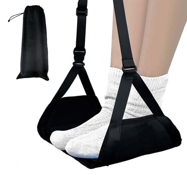 Airplane Foot Hammock,Airplane Footrest,Desk Feet Hammock to Relax Your Feet,Portable