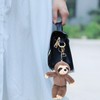 TOYANDONA Plush Sloth Keychain, Stuffed Animal Toy Keyring Soft Kawaii