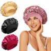 Soft Elastic Wide-Band Women's Sleeping & Shower Cap Size/Deep Red 30ea