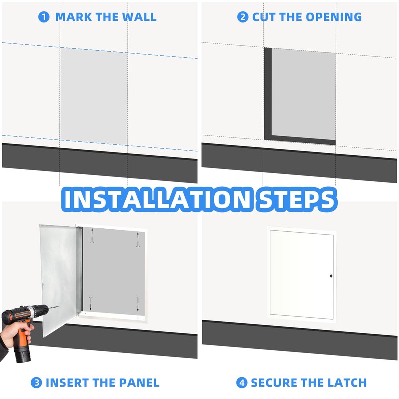 12" x 16" Metal Access Panel, 1MM Thickened Access Panel