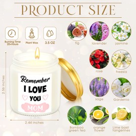 Huquary 10 Pack Mom Candle Gifts Bulk Best Mom Ever Scented Wax Candles Remember I Love You Mom Appreciation Gifts from Daughter Son for Women Birthday Mother's Day, 10 Scents