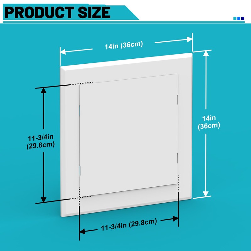 Chiligent Self-Adhesive Access Panel, 12" x 12" Access Door, Plastic