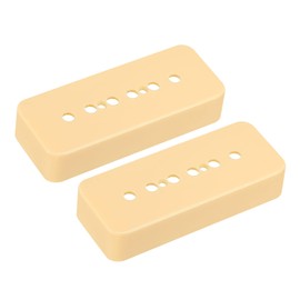 MECCANIXITY Guitar Pickup Cover 50mm Pole P90 Double Coil Pickup Plastic Closed Shell for Electric Guitar Cream 2 Pack