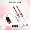Oval & Flat UV Gel Nail Brush Rhinestone Handle Nail