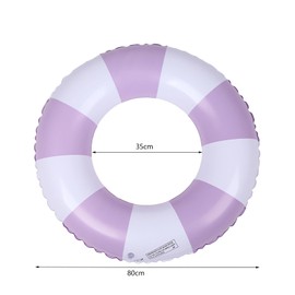 Swimming Ring Adult Retro Style Inflatable Swimming Hoop Funny Pool Float Toy Swimming Pool Float for Bathing Fun Summer Pool Beach Party Water Activities (Purple)