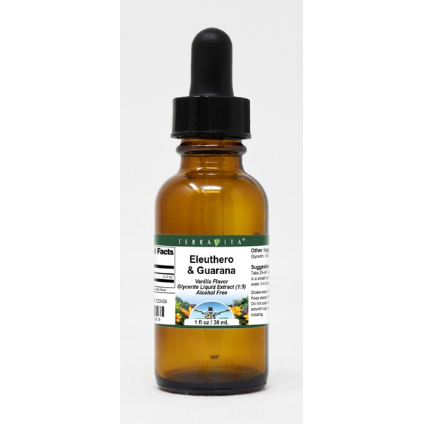 Eleuthero & Guarana Glycerite Liquid Extract (1:5) - Vanilla Flavored