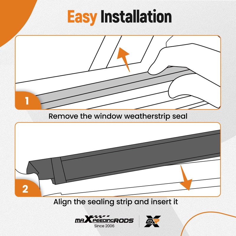 maXpeedingrods 4Pcs Weatherstrip Window Molding Trim Seal Belt for Toyota