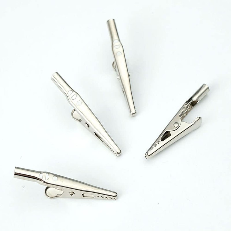 50 PCS Metal Alligator Clips 52mm Electrical Test Clamps (50