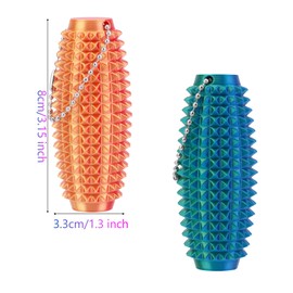 Pack of 2 Pain Stimulation Fidget Toys for Adults, Spiky Sensory Toy Key Ring Spike for Relaxation and Concentration Novelty Gift
