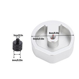 Tripod Adapter for Starlink Mini, Aluminum Alloy Starlink Mini Travel Tripod Adapter 1/4”-20 & 3/8”-16 Threaded, Starlink Mini Accessories for Tripods, Enhanced Stability (Silver)