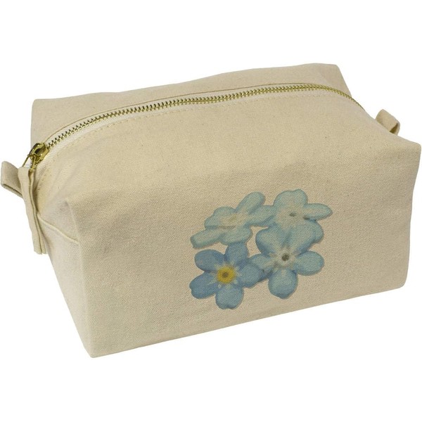 'Forget Me Not' Canvas Wash Bag/Makeup Case (CS00041171)