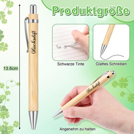 Tenare Thank You Gifts Ballpoint Pen Gifts Wooden Ballpoint Pen with Saying Quotes Retractable Ballpoint Pen with Gift Box Lucky Pen for Colleagues Teachers Guests (Lucky Pen)