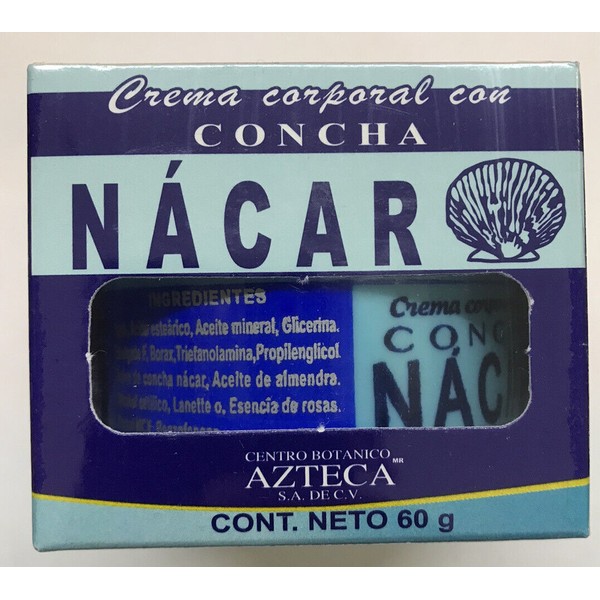 Crema Corporal Con Concha Nacar 60g