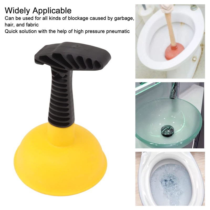 Aqur2020 Mini Plunger, Multipurpose Nonslip Handle, Ergonomic Design, Small Bathroom