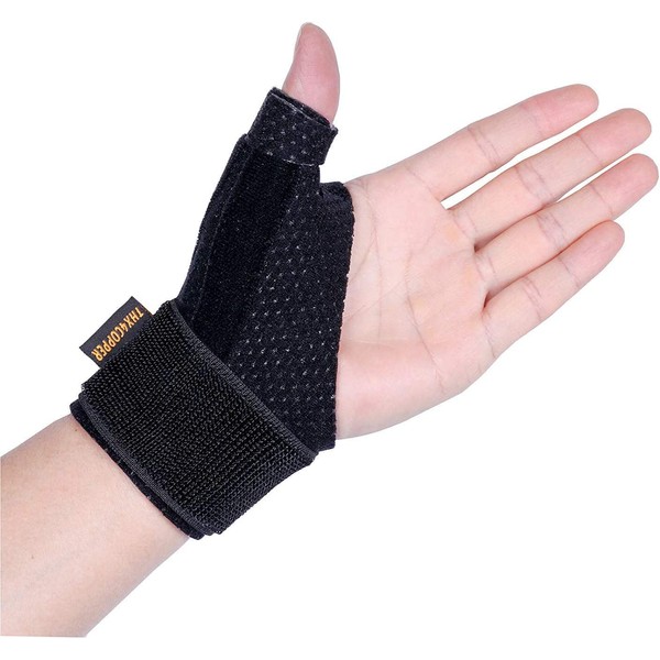 Thx4COPPER Thumb Support and Wrist Support for Right and Left Hands, Thumb Orthosis, Breathable, Lightweight, Stabilisation and Reduced Thumb Joints, Arthritis and Carpal Tunnel Pressure S/M