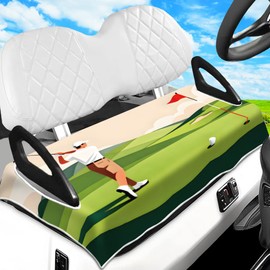peacoblue Playing Golf Golf Cart Seat Covers, Towel Seat Cover