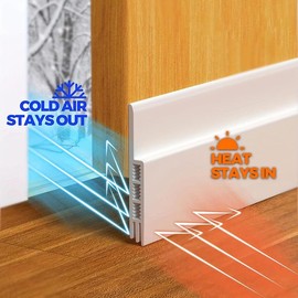 1pc Silicone Door Draft Stopper, Under Door Draft Blocker, Insulator Door Sweep Weather Stripping, Noise Stopper, Strong Adhesive 39" Length Sealing Floor Insulation - Color: Transparent, Size: 45mmx1000mm