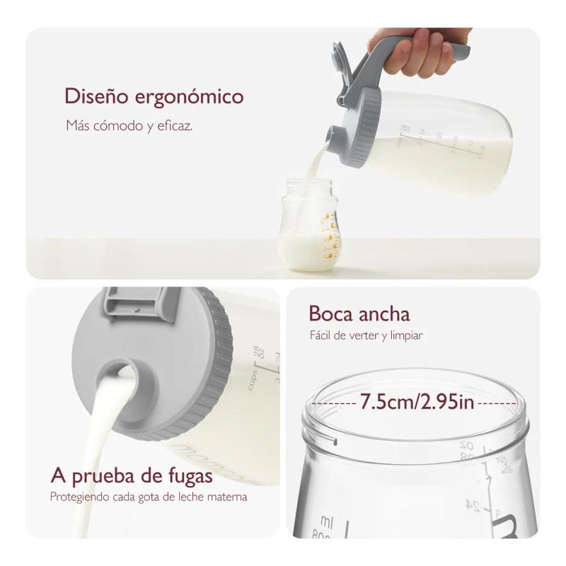 Momcozy Jarra De Almacenar Leche Materna 28oz Gris