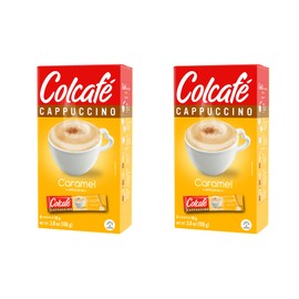 Colcafé Caramel Cappuccino Instant Mix | Convenient & Portable Packs | 100% Colombian Coffee | Make Hot or Cold | 6 Count (Pack of 2)