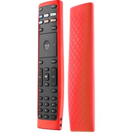 Remote Case Compatible with Vizio Smart TV Remote Control, XRT136 LCD LED Controller Cover, Lightweight Anti-Slip Shockproof Silicone Skin Sleeve Red