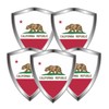 California Flag Decal Sticker - Californian Flags Shield Shape Reflective