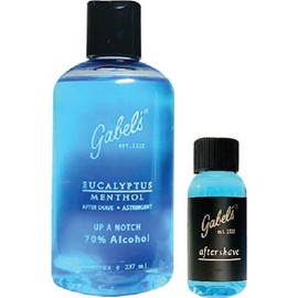 Gabel’s Eucalyptus Aftershave Astringent with Menthol (Up A Notch 70%) 8oz and 126 S Aftershave 1oz