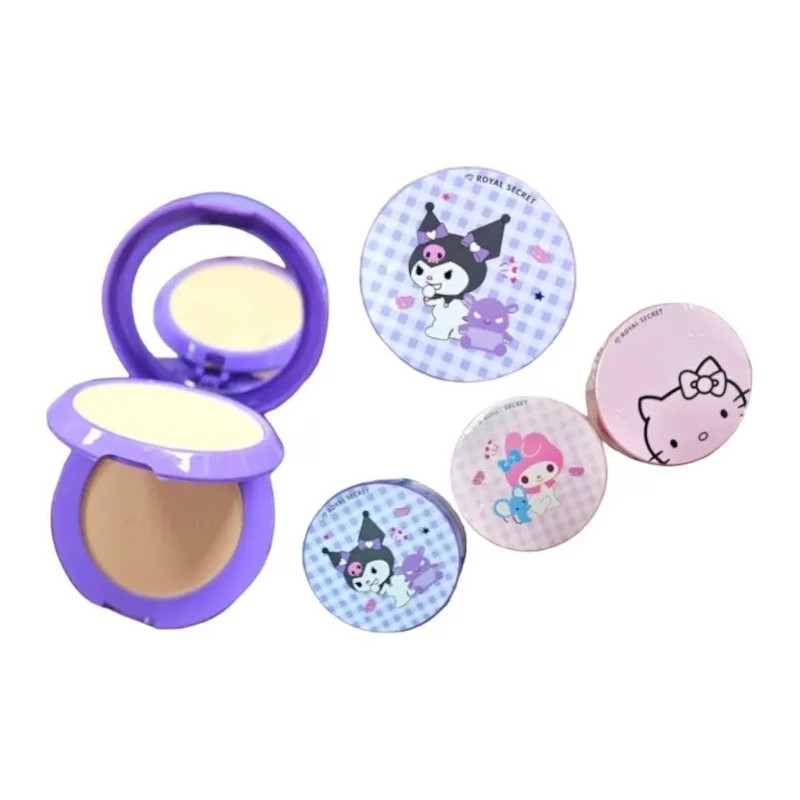 Base Maquillaje, Polvo Kitty, Kuromi Y Melody (1pz)