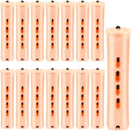 60 Pieces Perm Rods for Long Hair Plastic Perm Curl Rods Cold Wave Rods Hair Curling Roller Hair Styling Hairdressing Tools (Light Yellow,0.78 Inch)