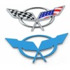 Rear Deck Lid Cross Flags Emblem Car Badge Nameplate Replacement