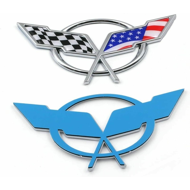 Rear Deck Lid Cross Flags Emblem Car Badge Nameplate Replacement