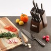 Cambridge Silversmiths Nero Cutlery Set with Block, Stainless Steel,12-Piece