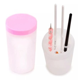 Xiaoya Vaso Limpia Pincel + Soporte Para Pinceles + Tapa