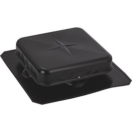 AIR VENT 85154 Square Aluminum Roof Vent, Black