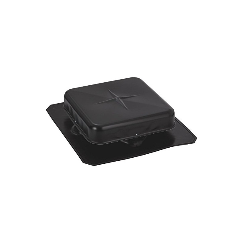 AIR VENT 85154 Square Aluminum Roof Vent, Black