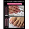 EBANKU 120PCS Polygel Tips Nagelformen, Rosa Wiederverwendbar Dual Tips Nägel
