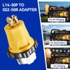 Betrusami L14-30P to SS2-50R Adapter, 30A 125/250V Twist Lock Male